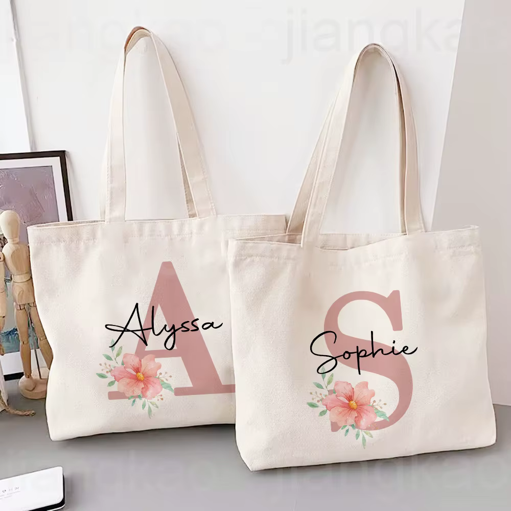 Sac fourre-tout personnalisé avec nom pour femmes