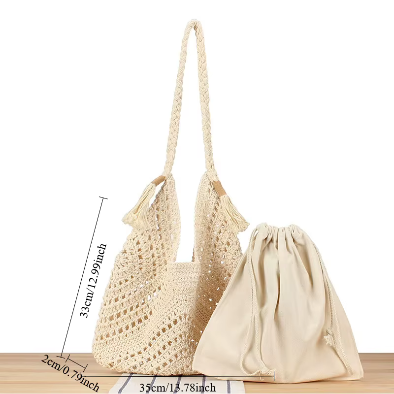 Sac fourre-tout tricoté décontracté pour femme