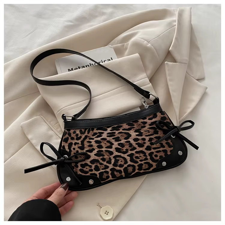 Nouveau sac à aisselles sac à bandoulière tendance pour femmes doux Double nœud sac à main dames sac rétro mode femme