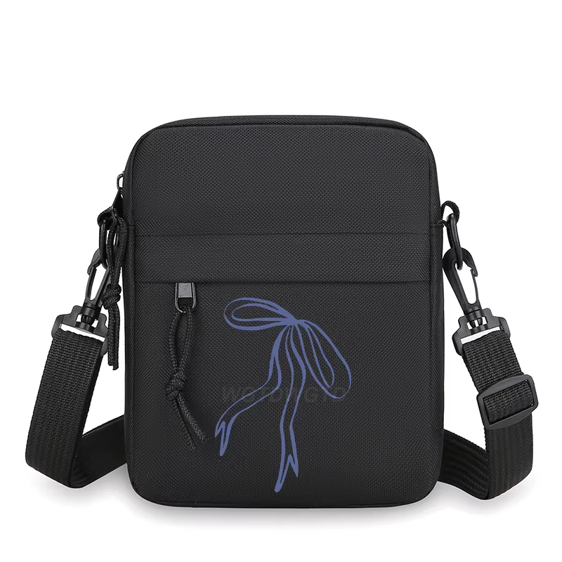 Sac bandoulière vintage Y2K avec nœud et petite croix