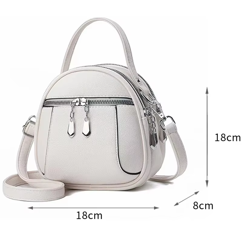 2024 New Authentic Brand Women's Shoulder Bag Soft Leather Girls Handbag Fashionable Simple Female Crossbody Bolsas