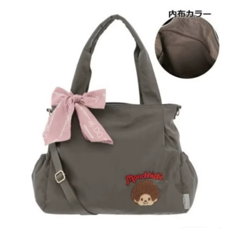 Nouveau Kawaii mignon japonais Mengqiqi brodé Oxford tissu sac à main grande capacité sac à bandoulière décontracté Hangable bagages voyage