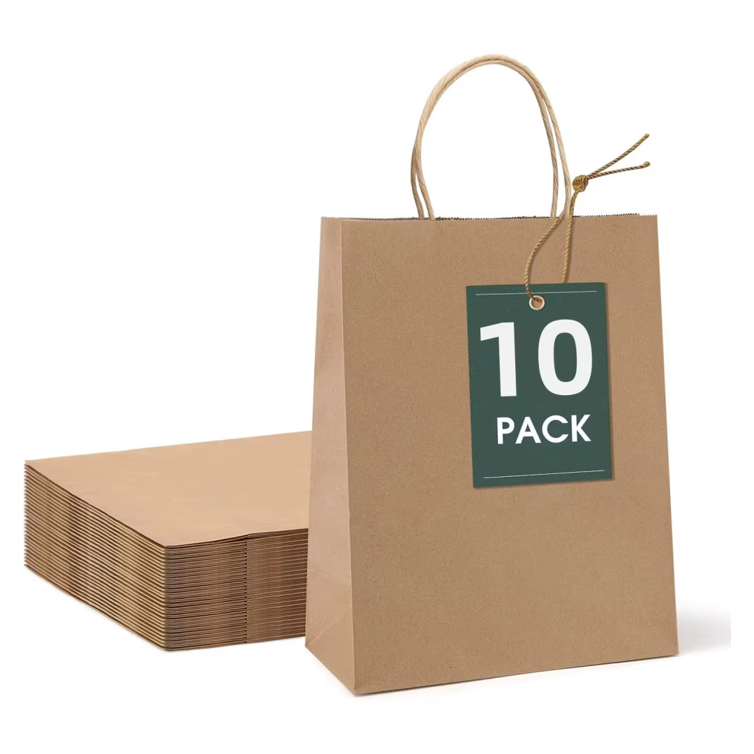 Sac en papier kraft brun avec poignée