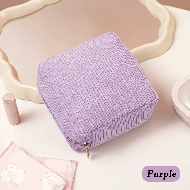 Sac de rangement pour serviettes hygiéniques 2026 en tissu peluche épais