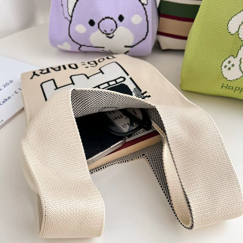 Sac à main rétro à rayures pour femmes