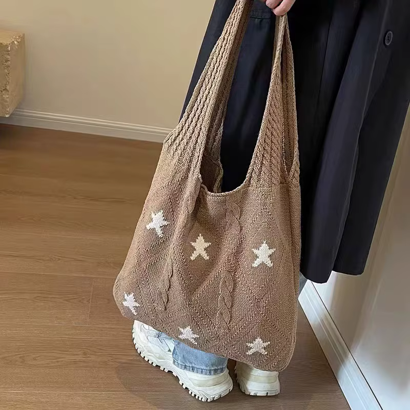Sac fourre-tout de plage en maille de crochet
