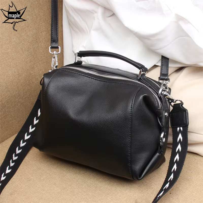 Sac à main en cuir de vache véritable pour femmes
