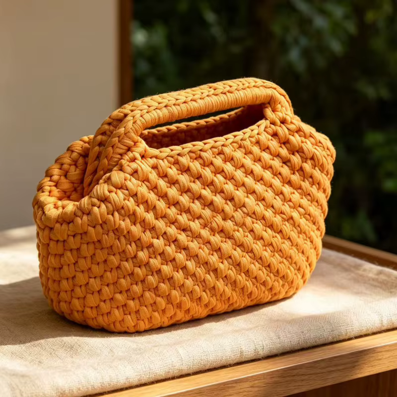 Sac de plage en crochet fait main de style français