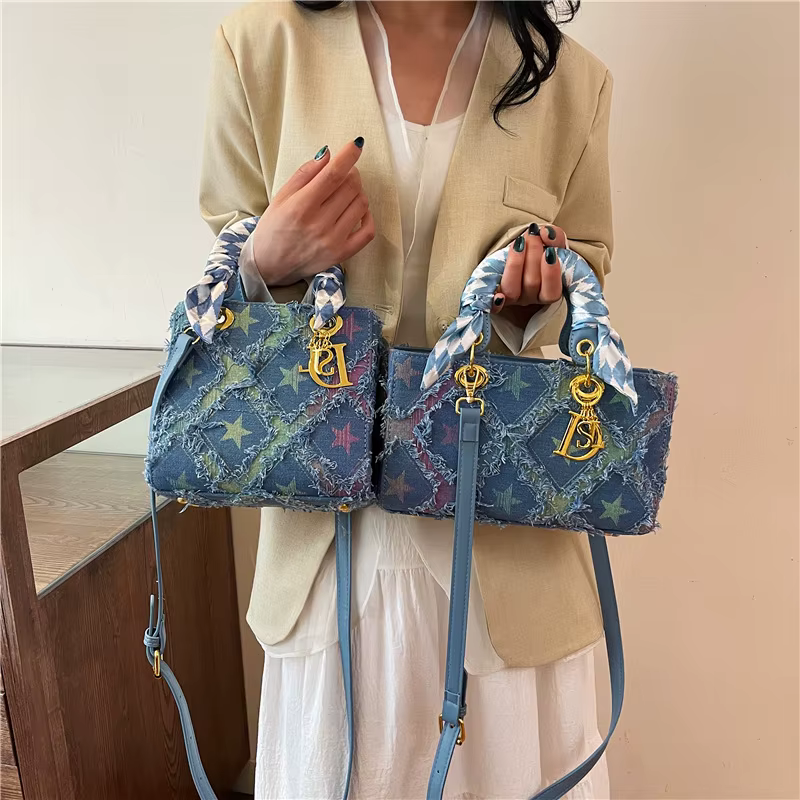 Y2K – sac à main étoile en Denim pour femmes