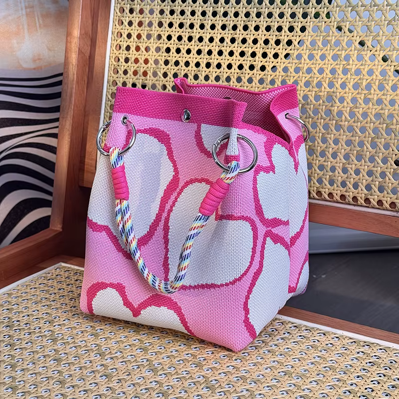 Sac fourre-tout tissé de grande capacité pour femmes