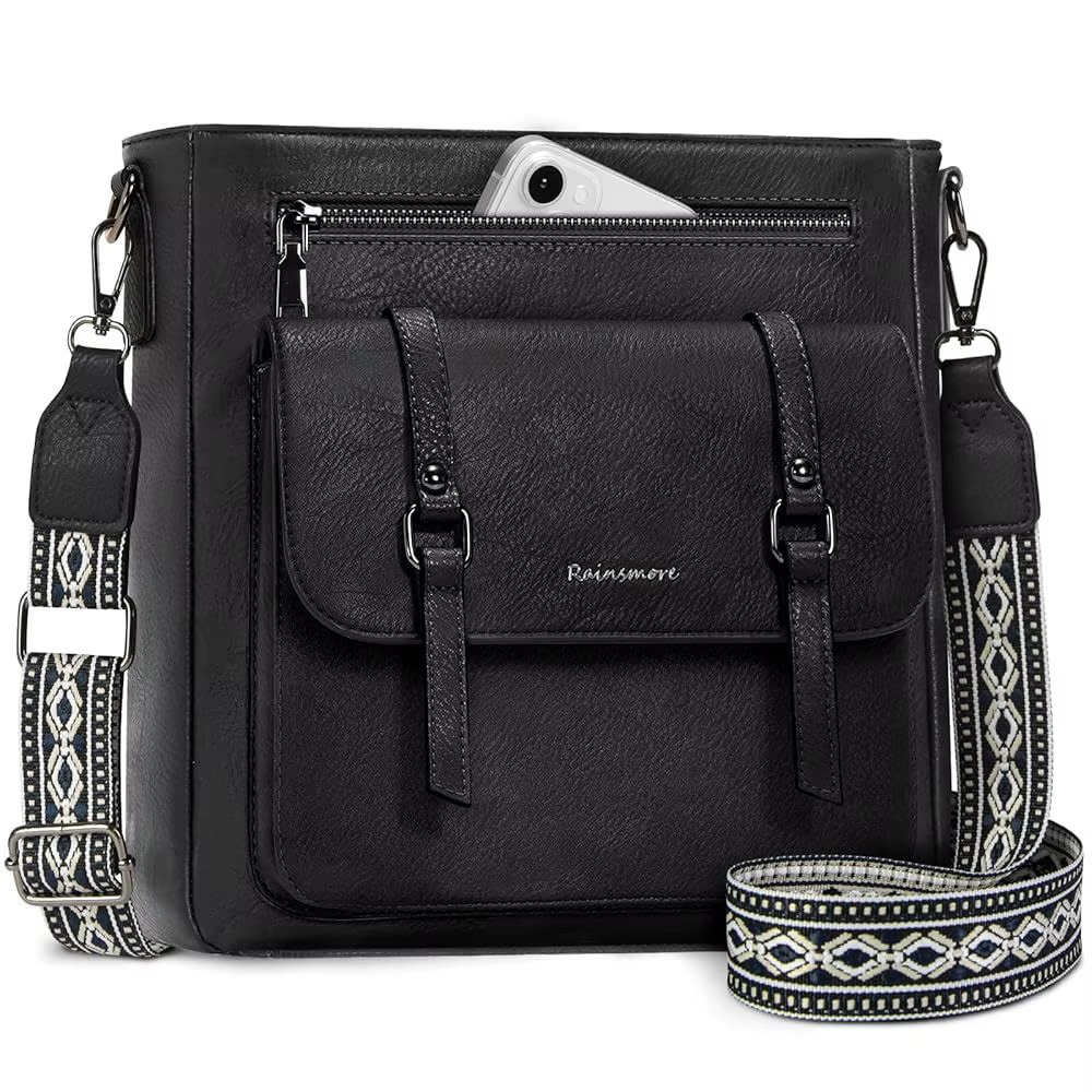 Sac à bandoulière chic pour femme en cuir PU souple