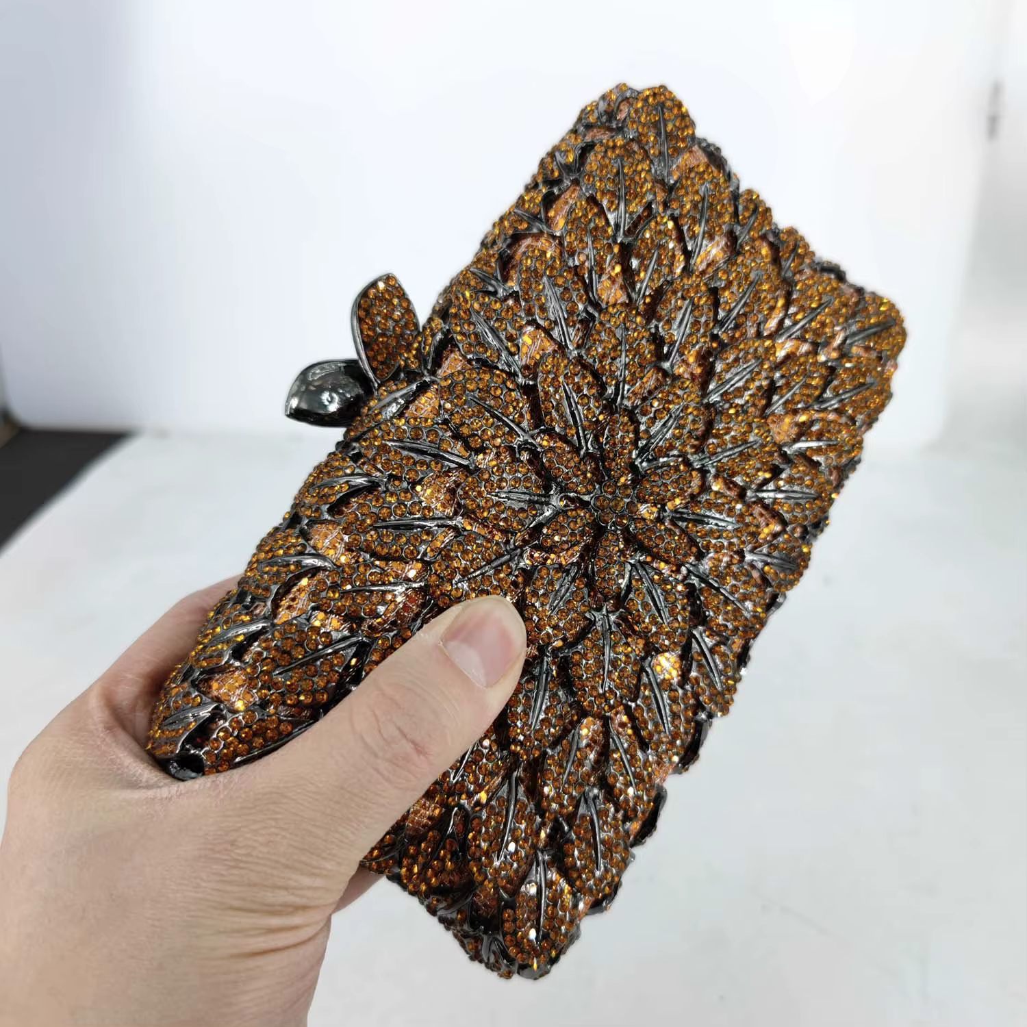 Boutique De FGG-Pochette de Soirée en Bronze pour Femme