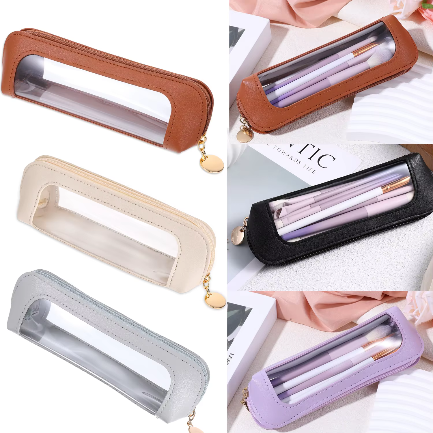 Petite pochette de maquillage transparente