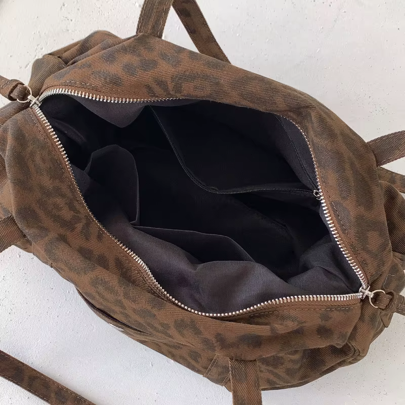 Sac à main imprimé léopard sauvage