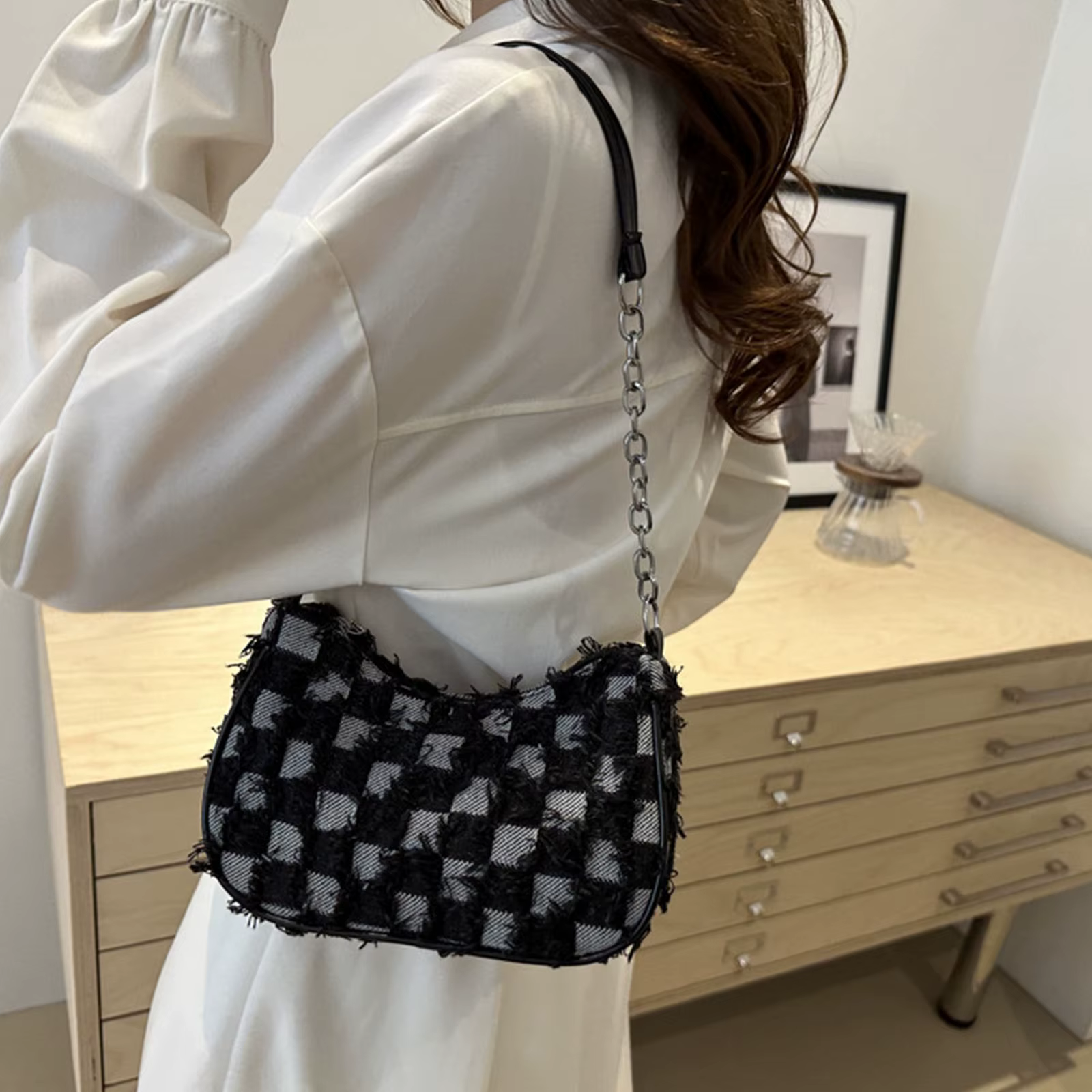 Sac décontracté en Denim délavé rétro pour femmes