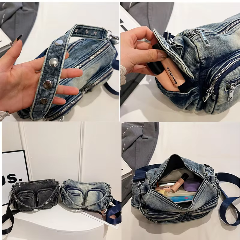 Denim Vintage bandoulière sac