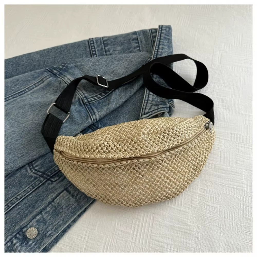 Sac banane tressé de vacances