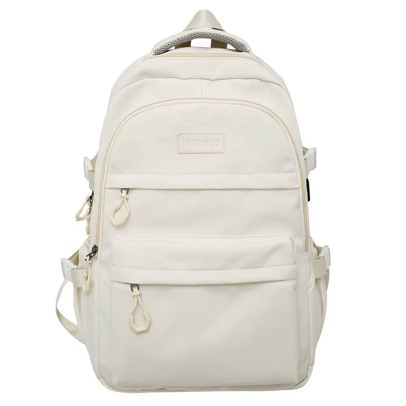 Sac à dos de couleur unie de grande capacité pour lycéens