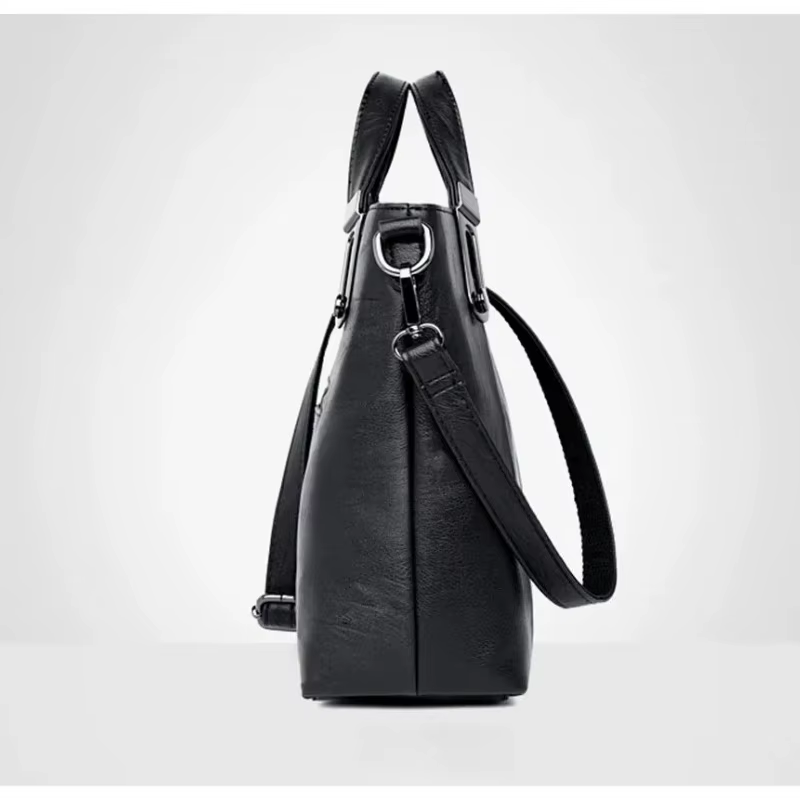 Sac à main en cuir souple pour femme, sac à main minimaliste polyvalent décontracté, sac fourre-tout élégant pour les trajets quotidiens