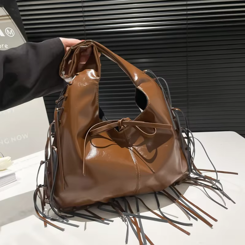 Mode gland sac à bandoulière femmes argent noir sac en cuir souple grande capacité sous les bras fourre-tout Hobo Shopper sac dame aisselle sac à main
