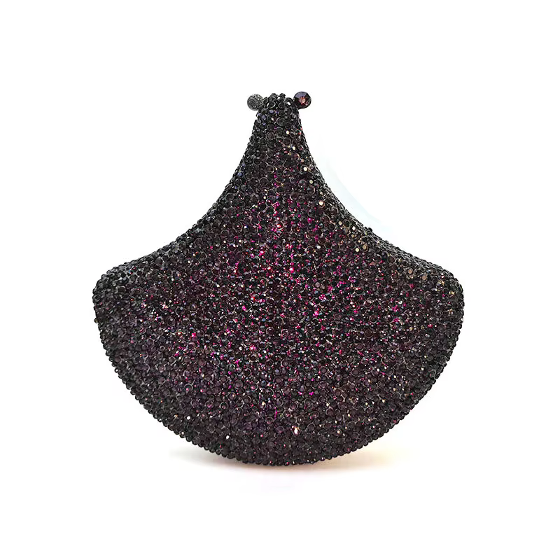 Pochette vintage en cristal, sac de soirée de luxe, sac de créateur haute couture
