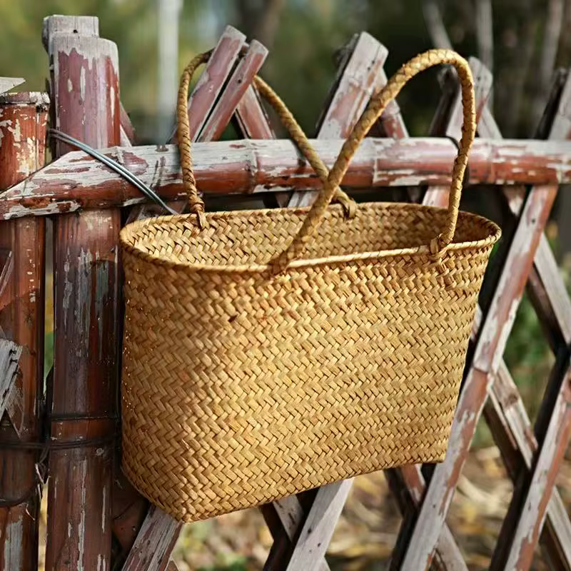 Sac à main en bambou tressé fait main de style rural