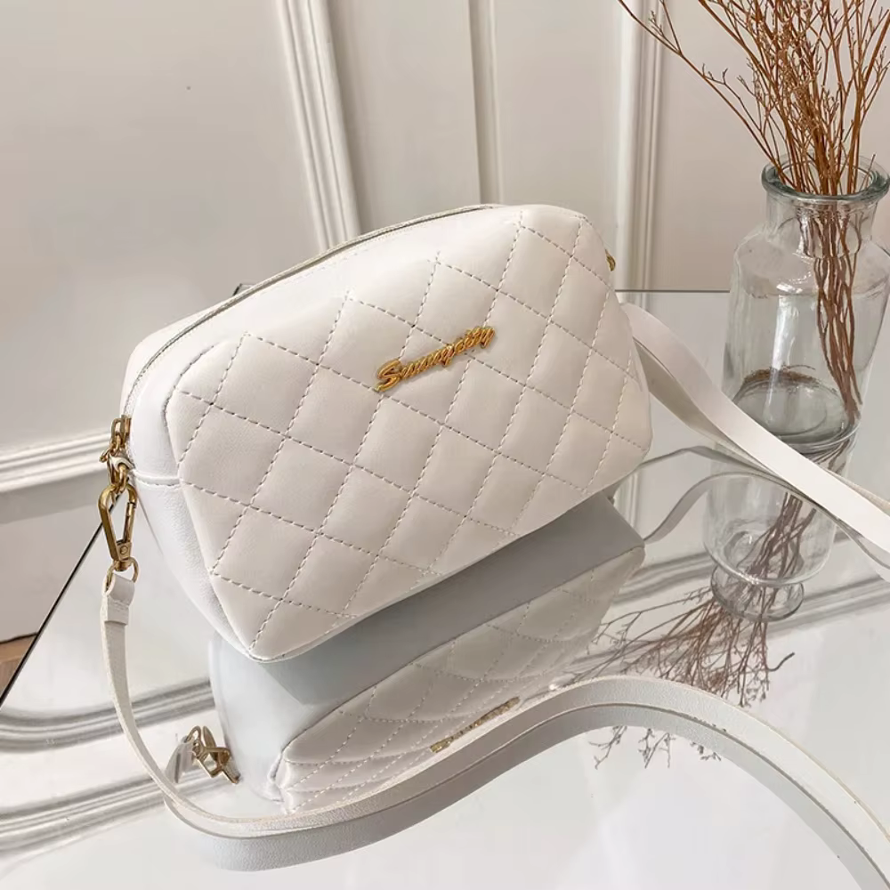 Petit sac messager avec pompon pour femme