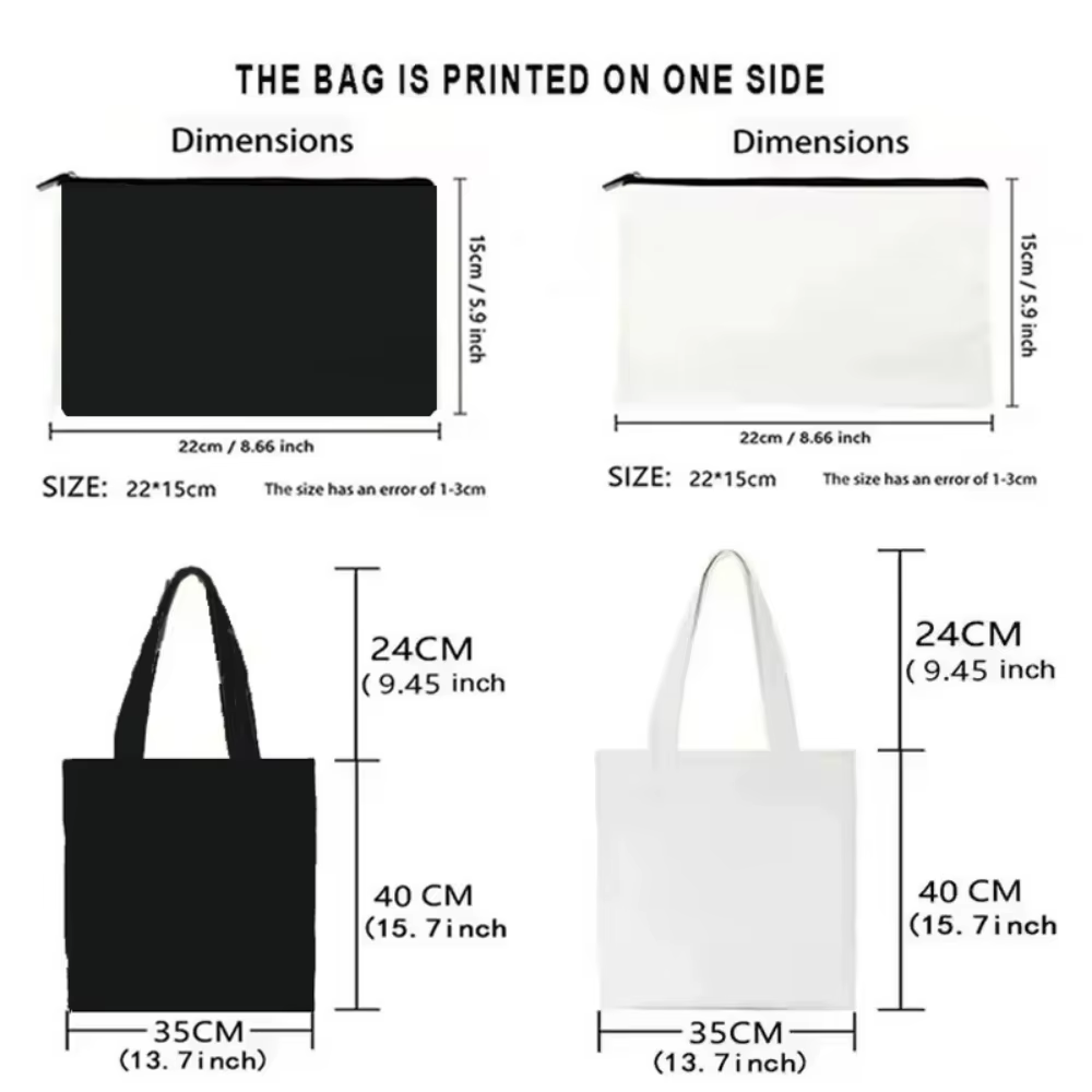 Sac à main esthétique en toile au crochet pour grand-mère - Sac à bandoulière réutilisable écologique avec imprimé