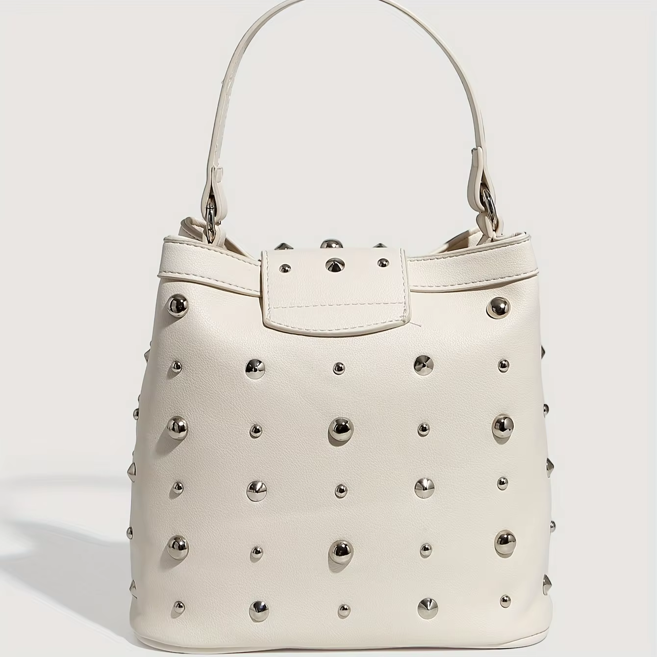 Sac à bandoulière simple en cuir blanc