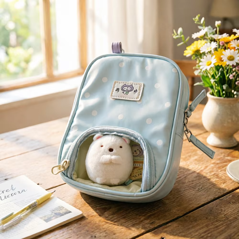 Pochette de rangement pour passeport à motif de points coréens