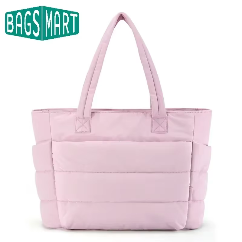 BAGSMART sac femme couleur unie sac fourre-tout trajet collège rembourré sac à bandoulière loisirs Simple