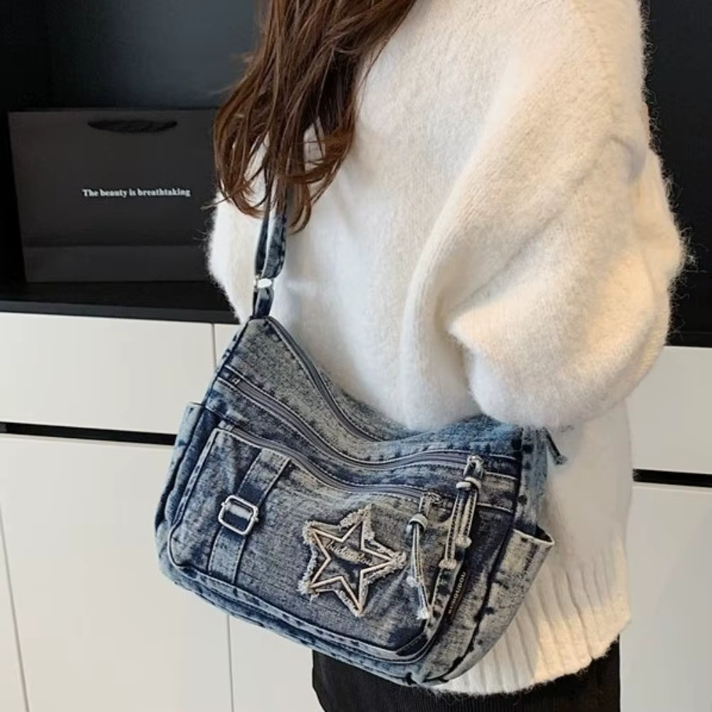 Sac à bandoulière en jean polyvalent et durable