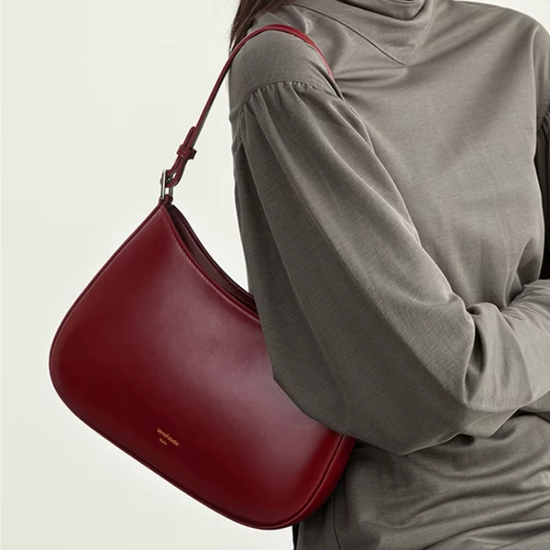 Sac baguette rouge pour femme