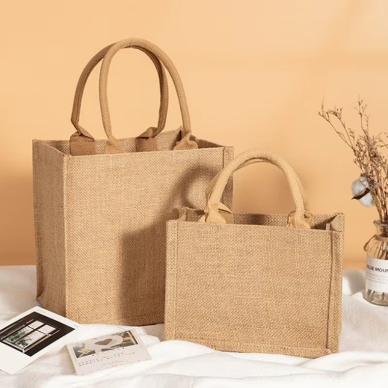 Sac fourre-tout en lin vintage pour femmes