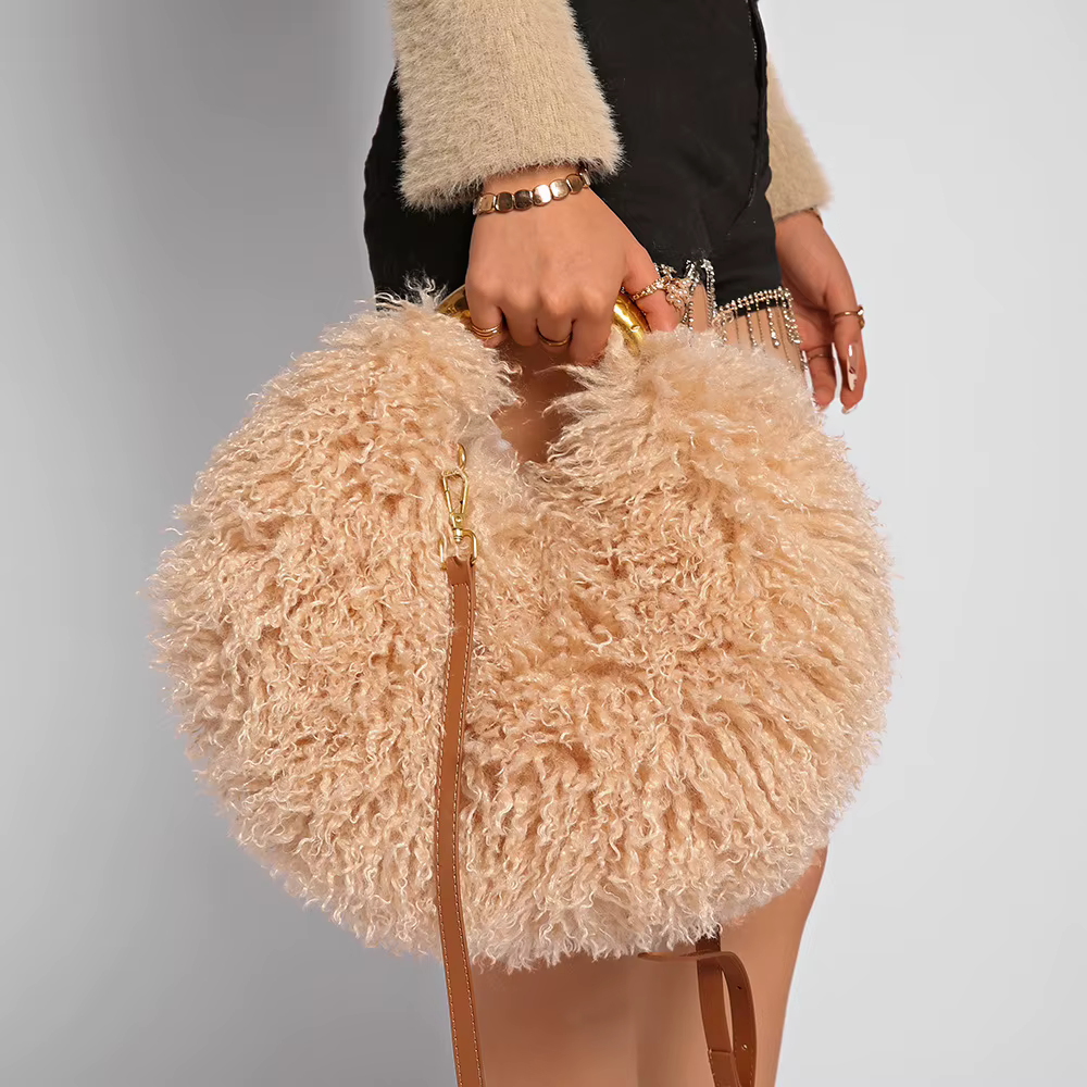 Nouveau sac à main en fourrure pour femme
