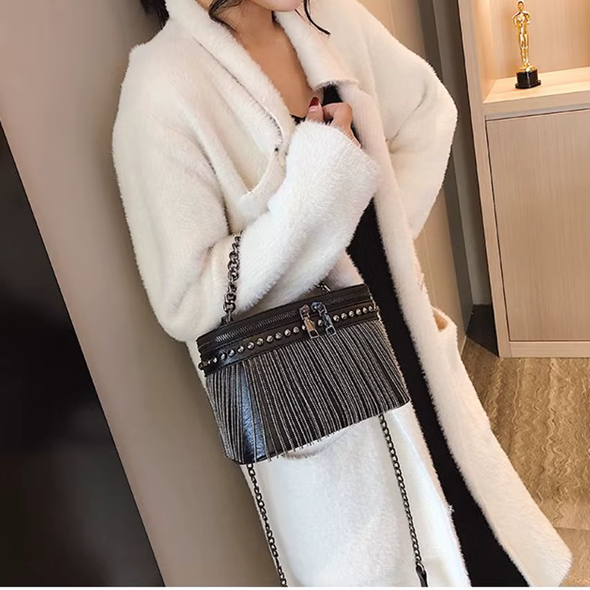 Sac cylindrique de luxe pour femmes