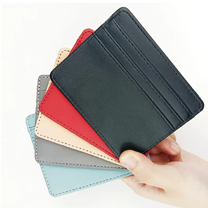 Porte-carte d'identité en cuir Pu