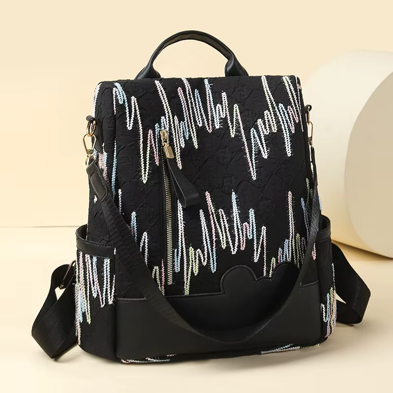 Sac à dos brodé à la mode pour femmes