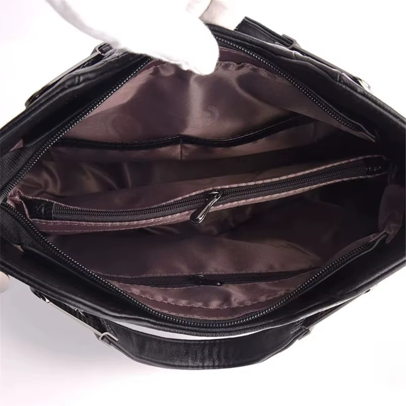 Sac à main en cuir souple pour femme, sac à main minimaliste polyvalent décontracté, sac fourre-tout élégant pour les trajets quotidiens