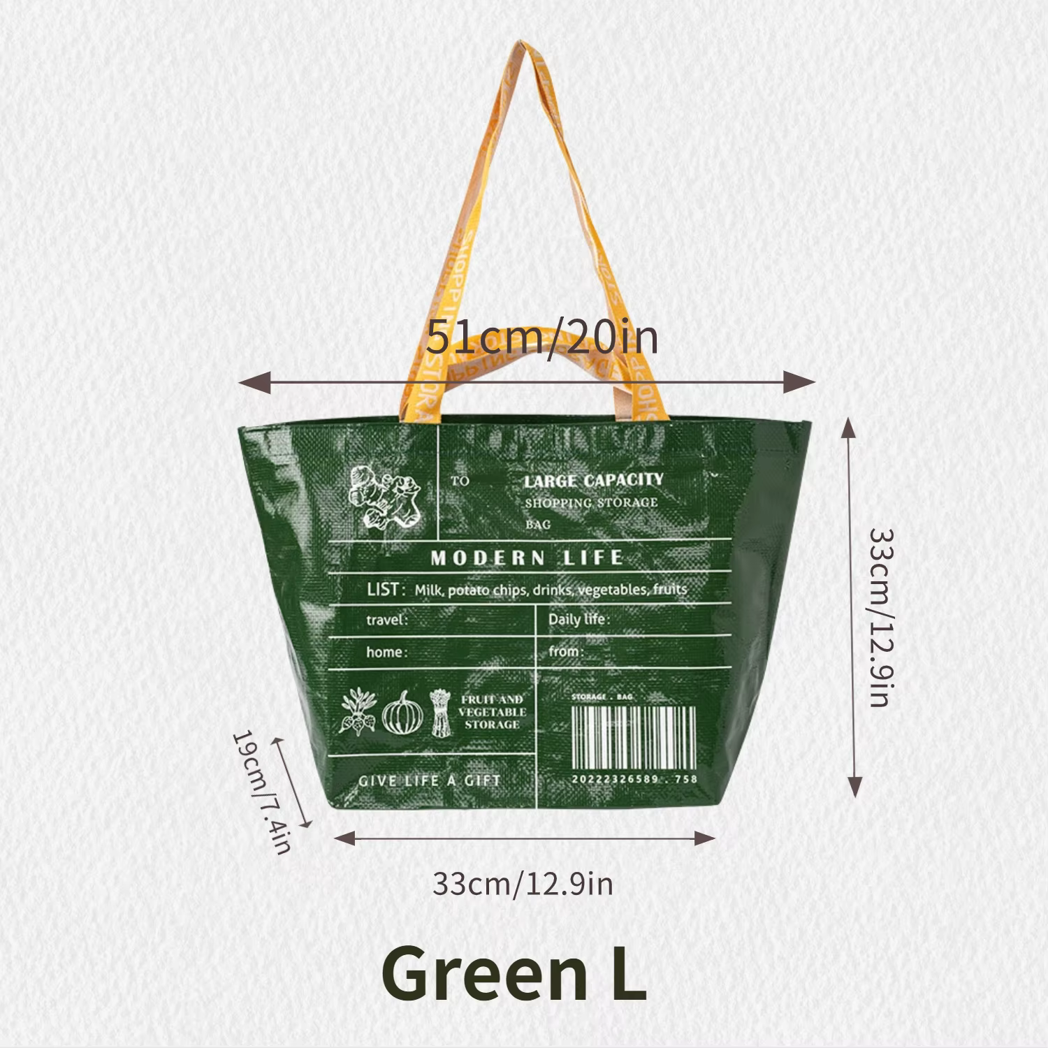Sac d'épicerie de supermarché étanche de grande capacité, sac de courses tissé PP Portable à une épaule pour les magasins de détail, boutique