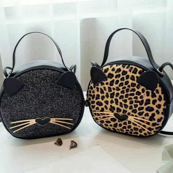 Mode femmes dessin animé Animal léopard sac à bandoulière fourre-tout sac à main
