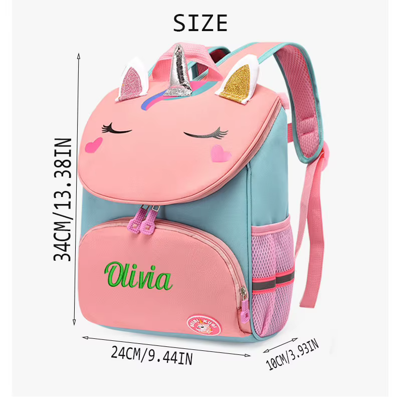 Sac à dos personnalisé brodé en forme d'animal de dessin animé