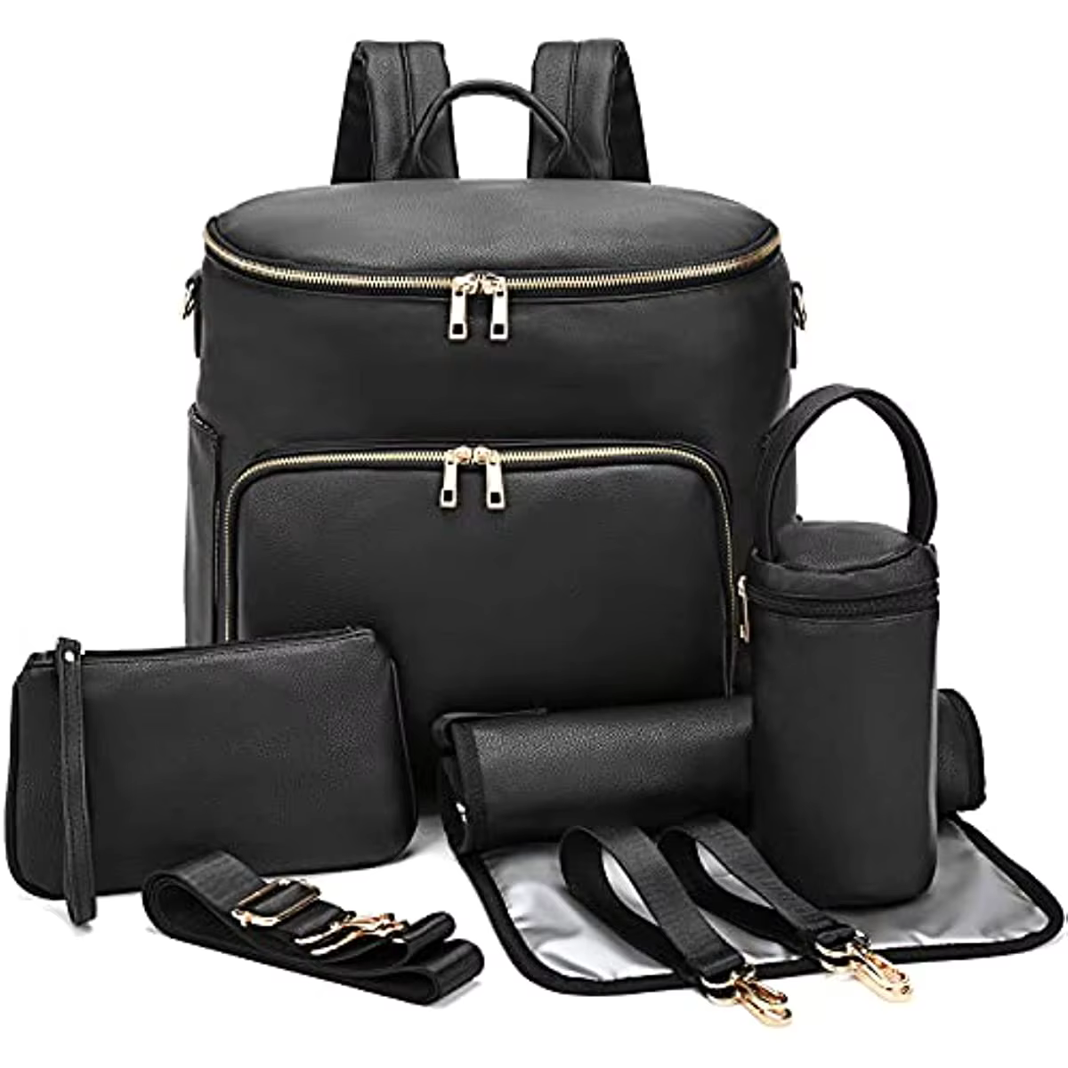 Sac à dos à langer en cuir pour femme