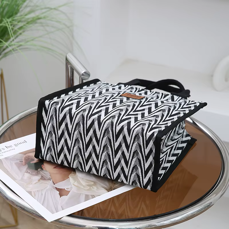 Sac fourre-tout en toile à motif Chevron