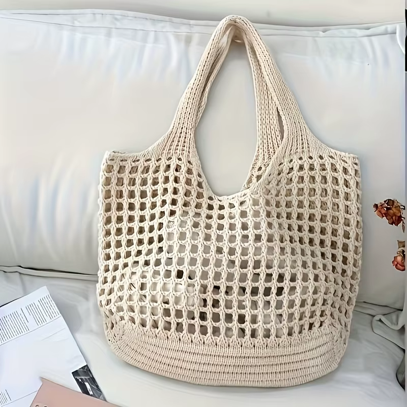 Sac fourre-tout de plage au crochet pour femme