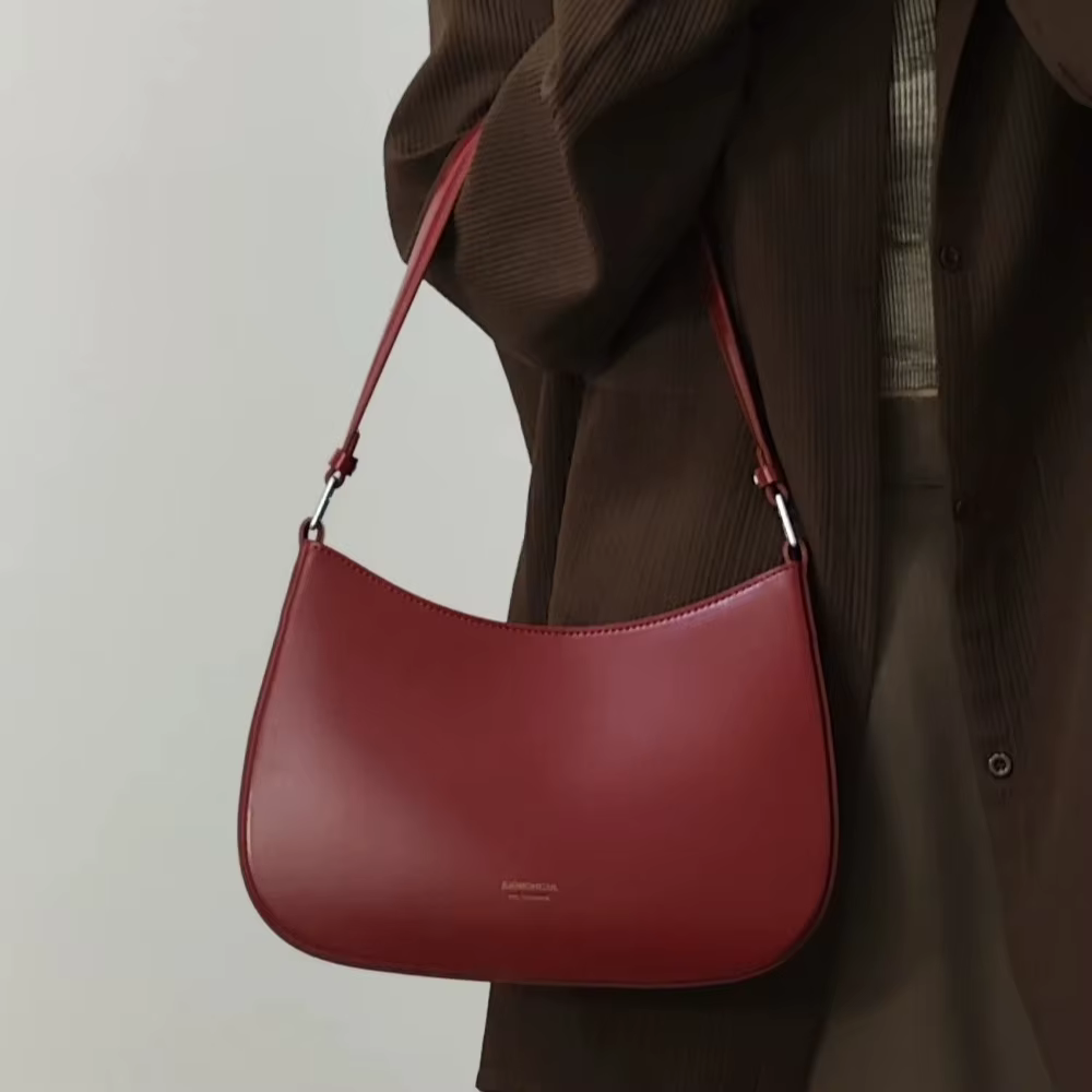 Sac baguette rouge pour femme