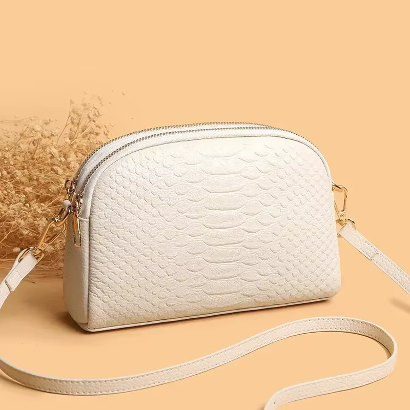 Sac à bandoulière en cuir véritable pour femme