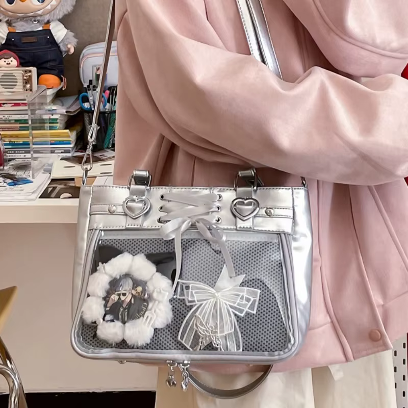 Sac bandoulière Ita Bag rouge petit format Italife avec ruban