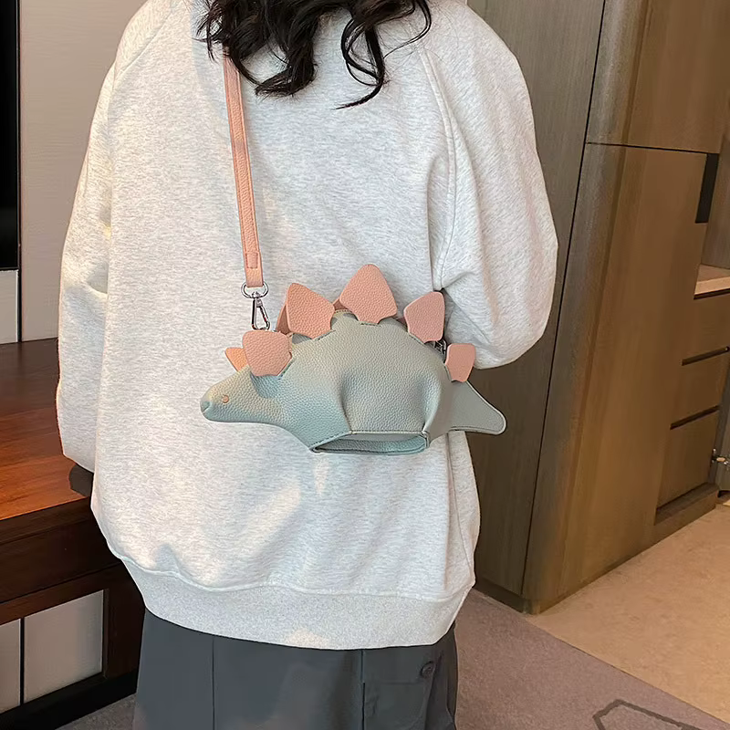 Sac bandoulière mini dinosaure tendance pour femme