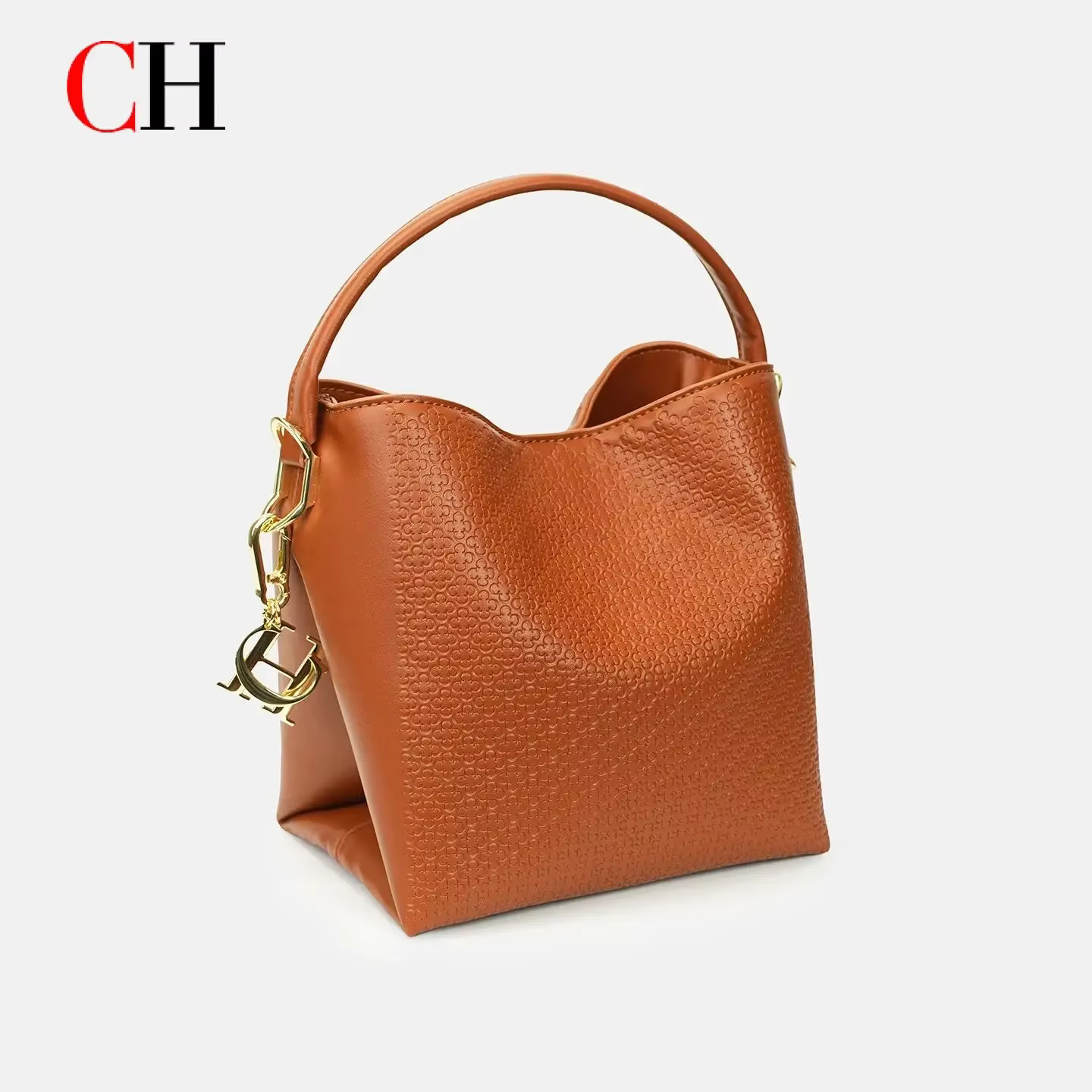 Sac seau CH Monogram avec poignée supérieure et bandoulière amovible pour le quotidien